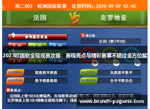 2023欧国联全程观赛攻略：赛程亮点与精彩赛事不错过全方位解